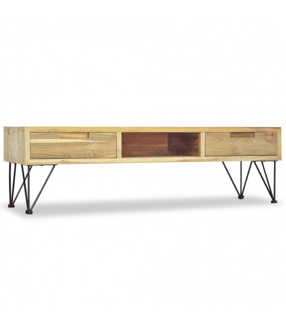 Mueble para TV con 2 cajones de madera maciza de teca Close