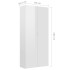 Mueble zapatero contrachapada blanco brillo 80x35,5x180