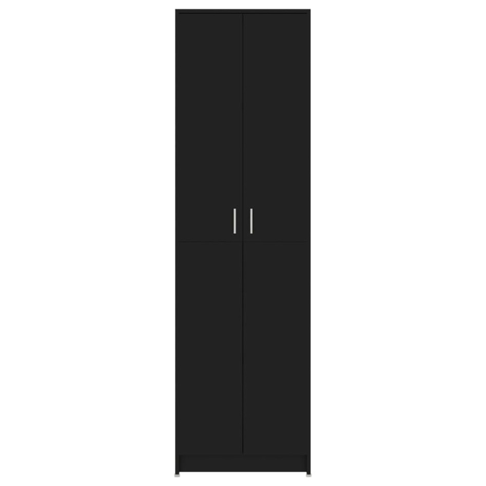 Armario de pasillo de madera contrachapada negro 55x25x189