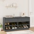 Mueble zapatero de madera maciza de pino gris 110x34x52