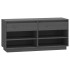 Mueble zapatero de madera maciza de pino gris 110x34x52