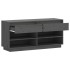 Mueble zapatero de madera maciza de pino gris 110x34x52