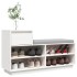 Mueble zapatero de madera maciza de pino blanco 110x34x61