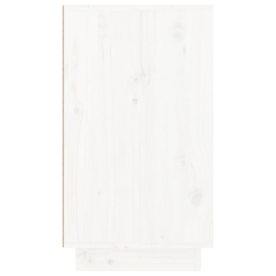 Mueble zapatero de madera maciza de pino blanco 110x34x61