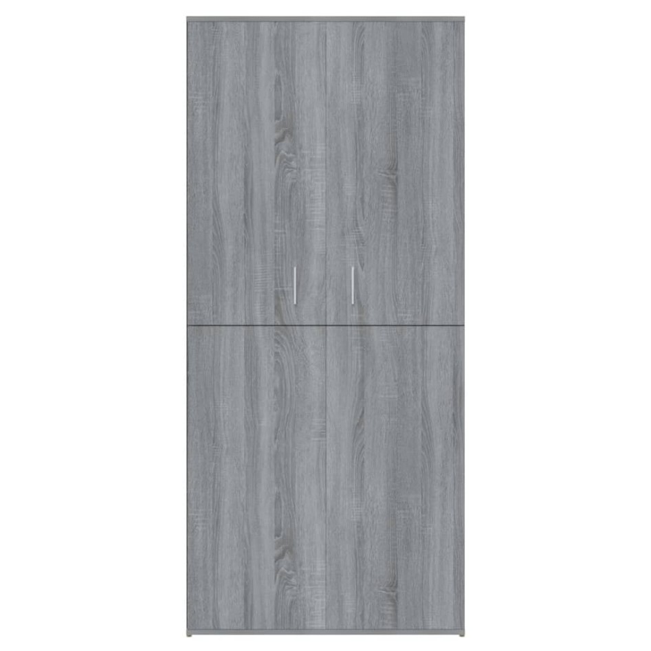 Mueble zapatero madera contrachapada gris sonoma 80x39x178
