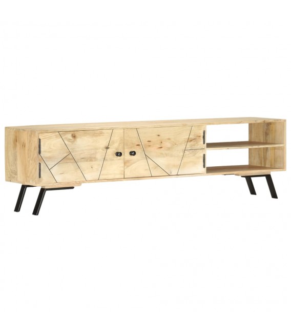 Mueble para TV en madera de mango y latón