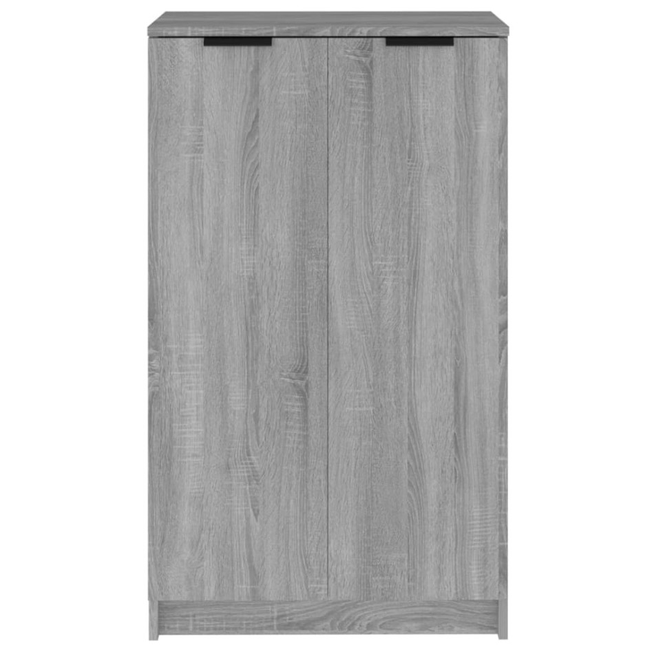 Mueble zapatero madera contrachapada gris Sonoma 59x35x100