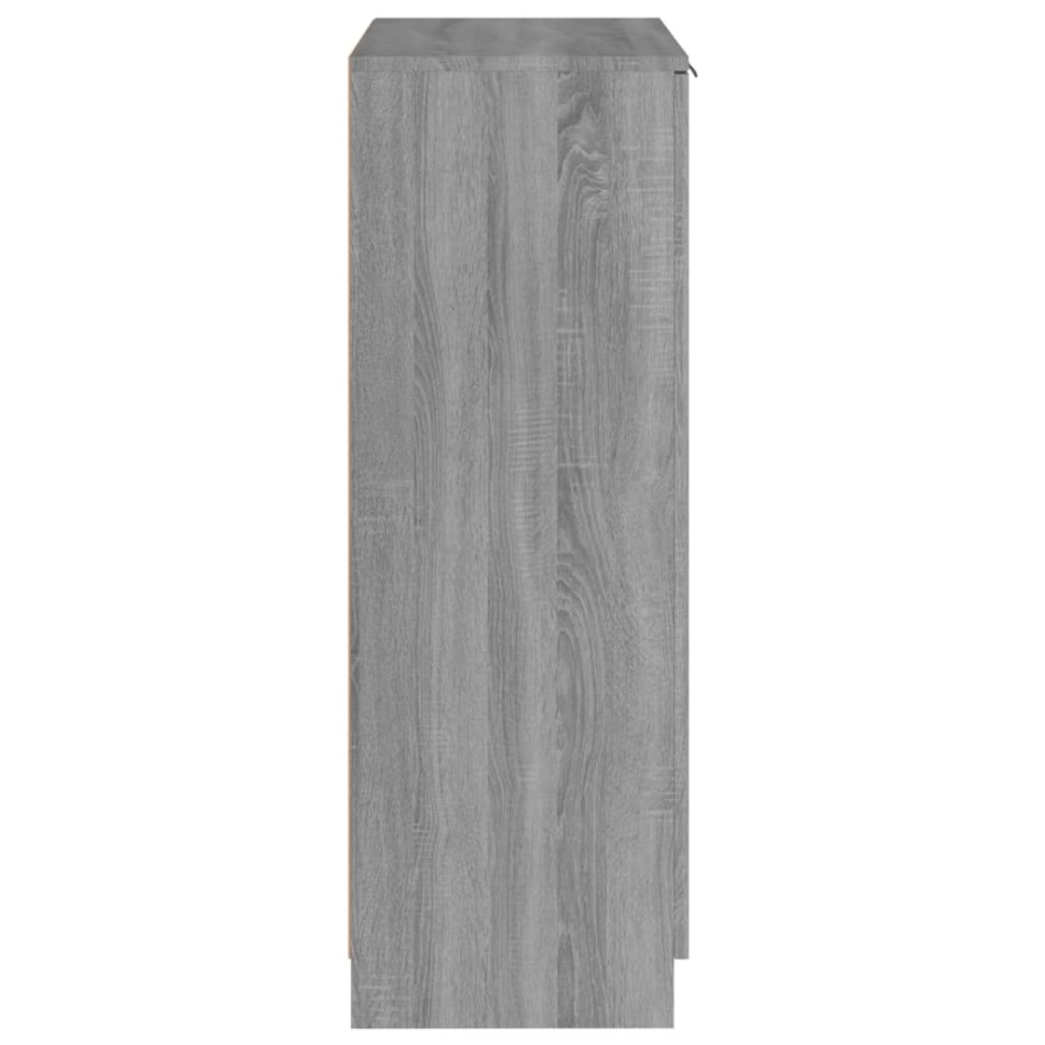 Mueble zapatero madera contrachapada gris Sonoma 59x35x100