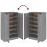 Mueble zapatero madera contrachapada gris Sonoma 59x35x100