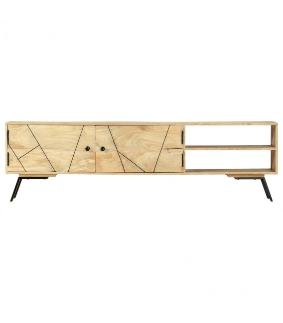 Mueble para TV en madera de mango y latón
