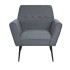 Sillón de acero y tela gris