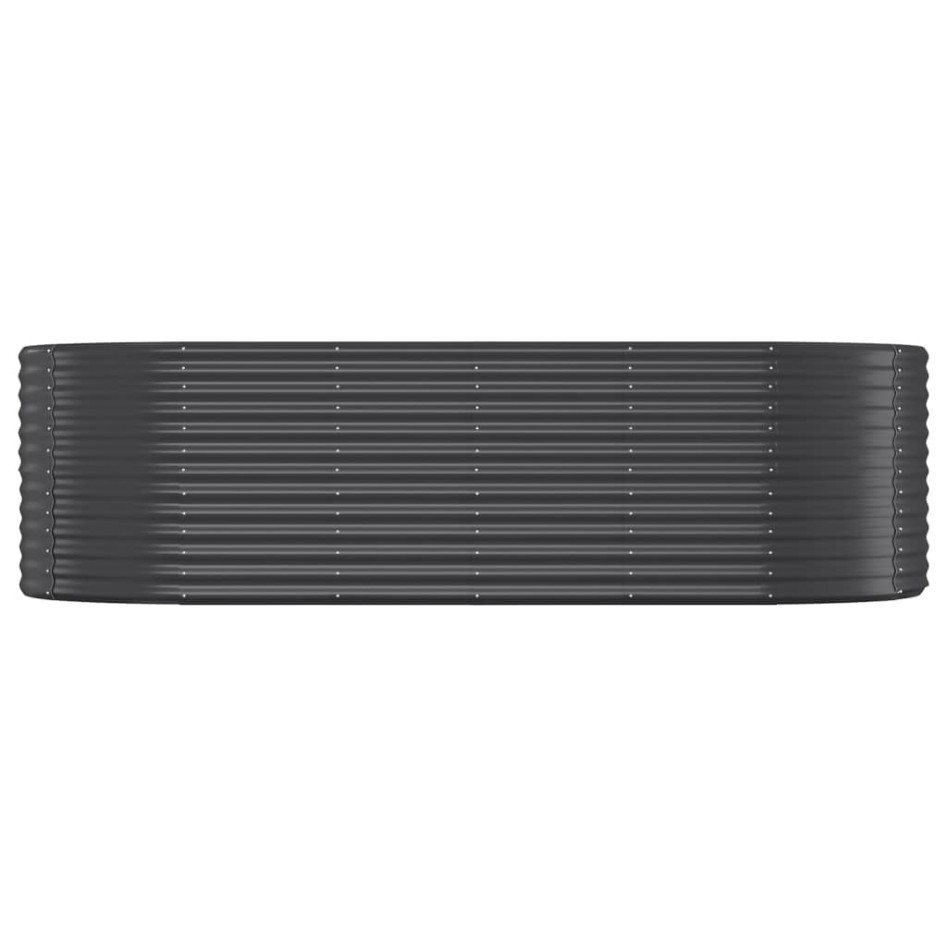 Jardinera arriate acero recubierto polvo antracita