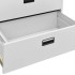 Armario archivador de acero gris claro 90x46x72,5