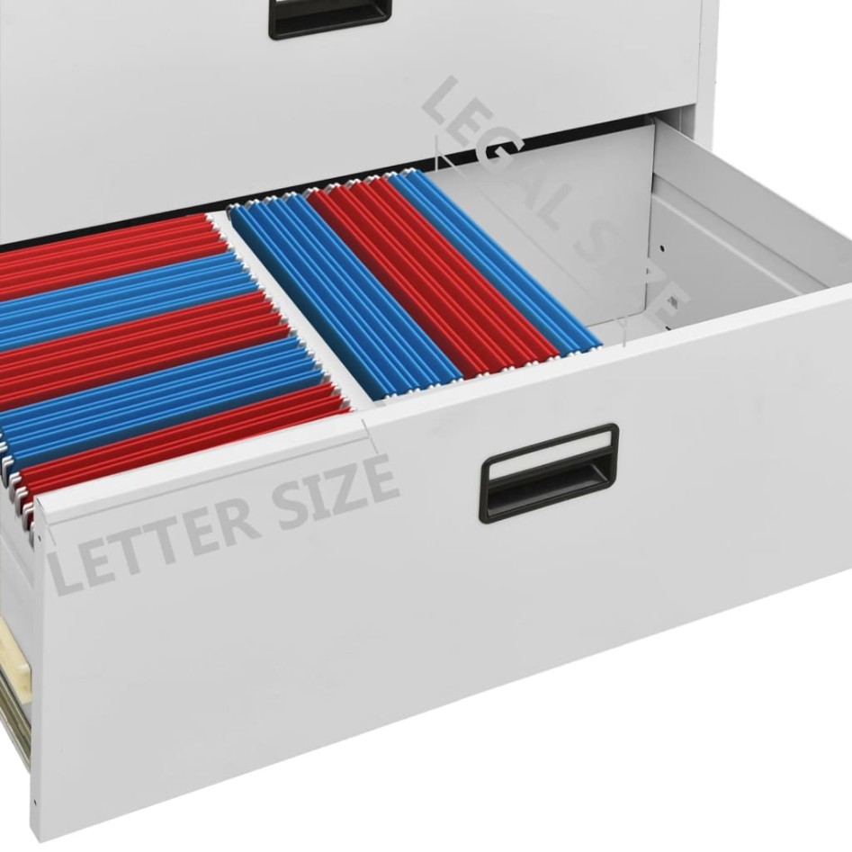 Armario archivador de acero gris claro 90x46x72,5