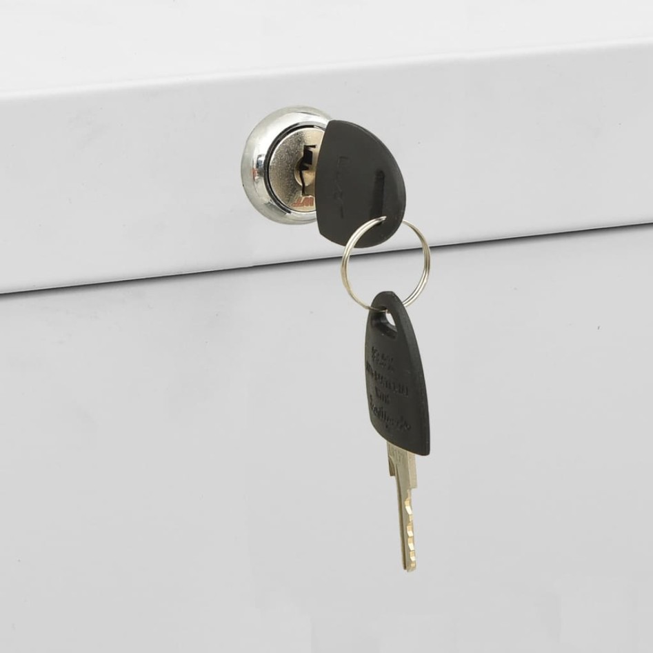 Armario archivador de acero gris claro 90x46x72,5