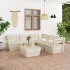 Muebles de palés para jardín 6 pzas madera de abeto
