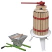 Conjunto de prensa y trituradora de frutas y vinos 2 piezas