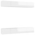 Muebles de salón 4 piezas blanco brillante 100x30x30