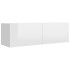 Muebles de salón 4 piezas blanco brillante 100x30x30