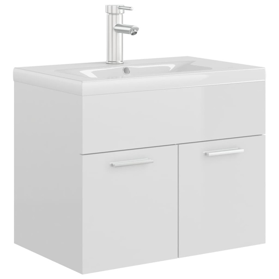 Mueble con lavabo madera de ingeniería blanco