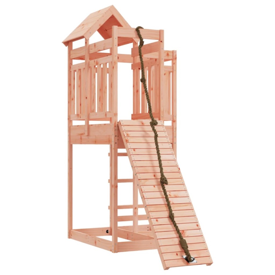 Casita infantil con pared de escalada madera abeto