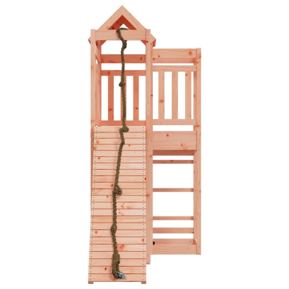 Casita infantil con pared de escalada madera abeto