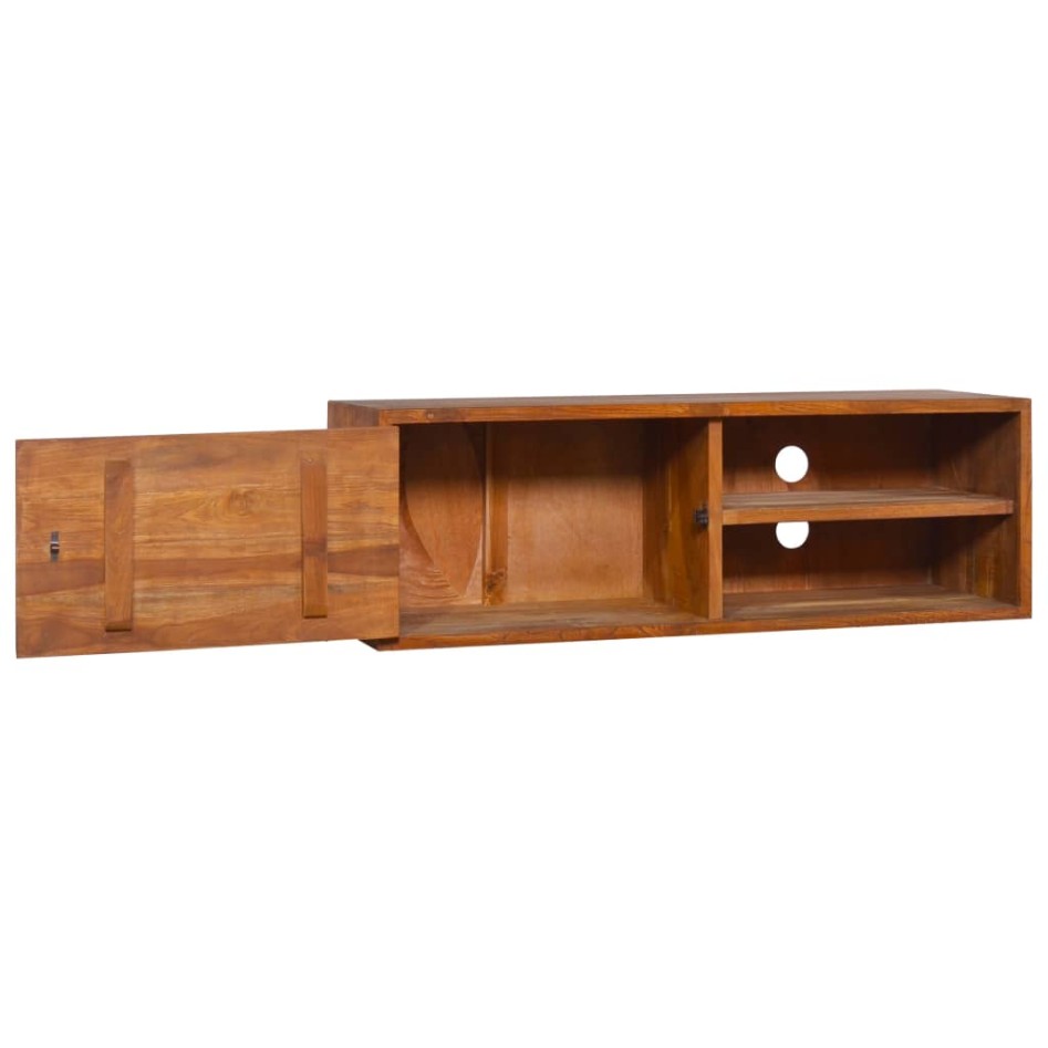 Mueble de TV de pared madera maciza de teca 180x30x30