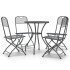 Set de comedor de jardín 5 pzas malla metal expandido