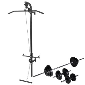 Máquina musculación Power Tower con pesas y mancuernas 30,5