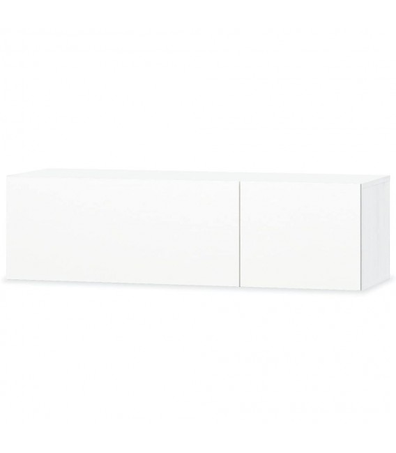 Mueble para TV aglomerado blanco con brillo 2 piezas
