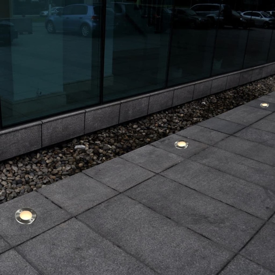 Luces de suelo de exterior redondas 12