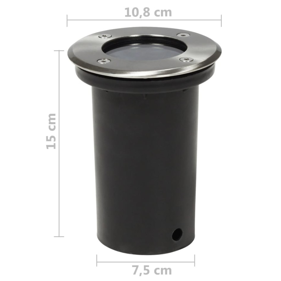 Luces de suelo de exterior redondas 12