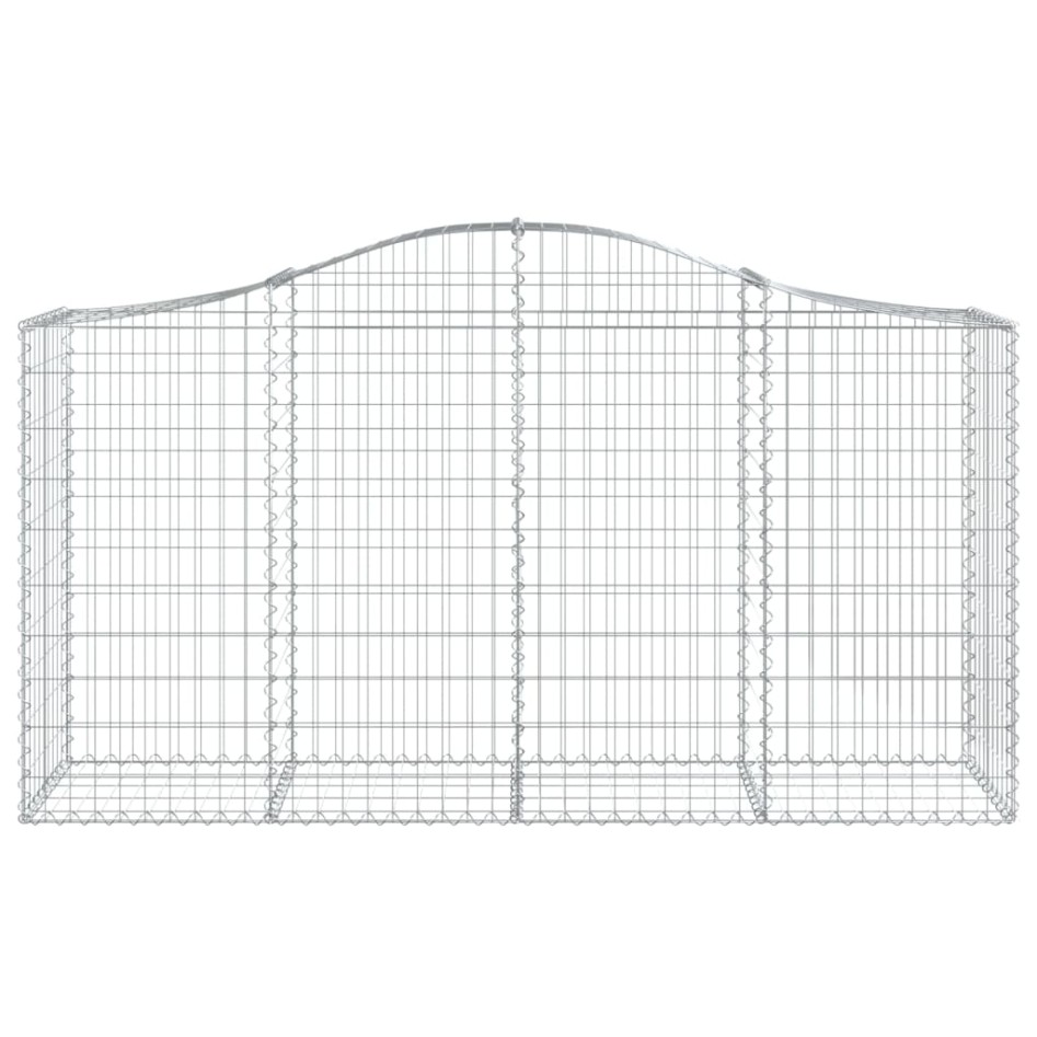 Cestas de gaviones 2 uds forma de arco hierro 200x50x100/120