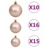Árbol de Navidad preiluminado con luces y bolas rosa 240