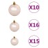 Árbol de Navidad preiluminado con luces y bolas rosa 240
