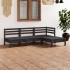 Juego de muebles de jardín 4 pzas madera de pino maciza