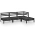 Juego de muebles de jardín 4 pzas madera de pino maciza