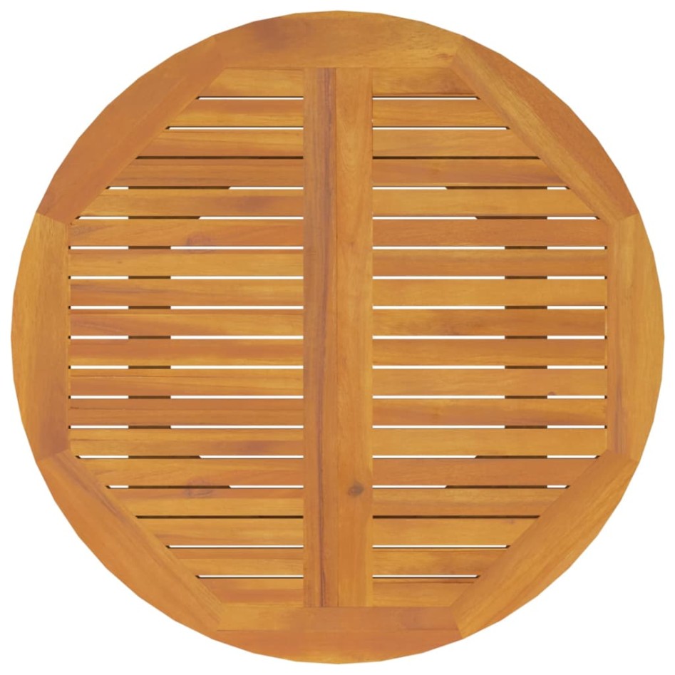 Juego de comedor de jardín 5 piezas madera maciza de