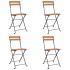 Muebles cafetería plegables 5 pzas madera maciza acacia y