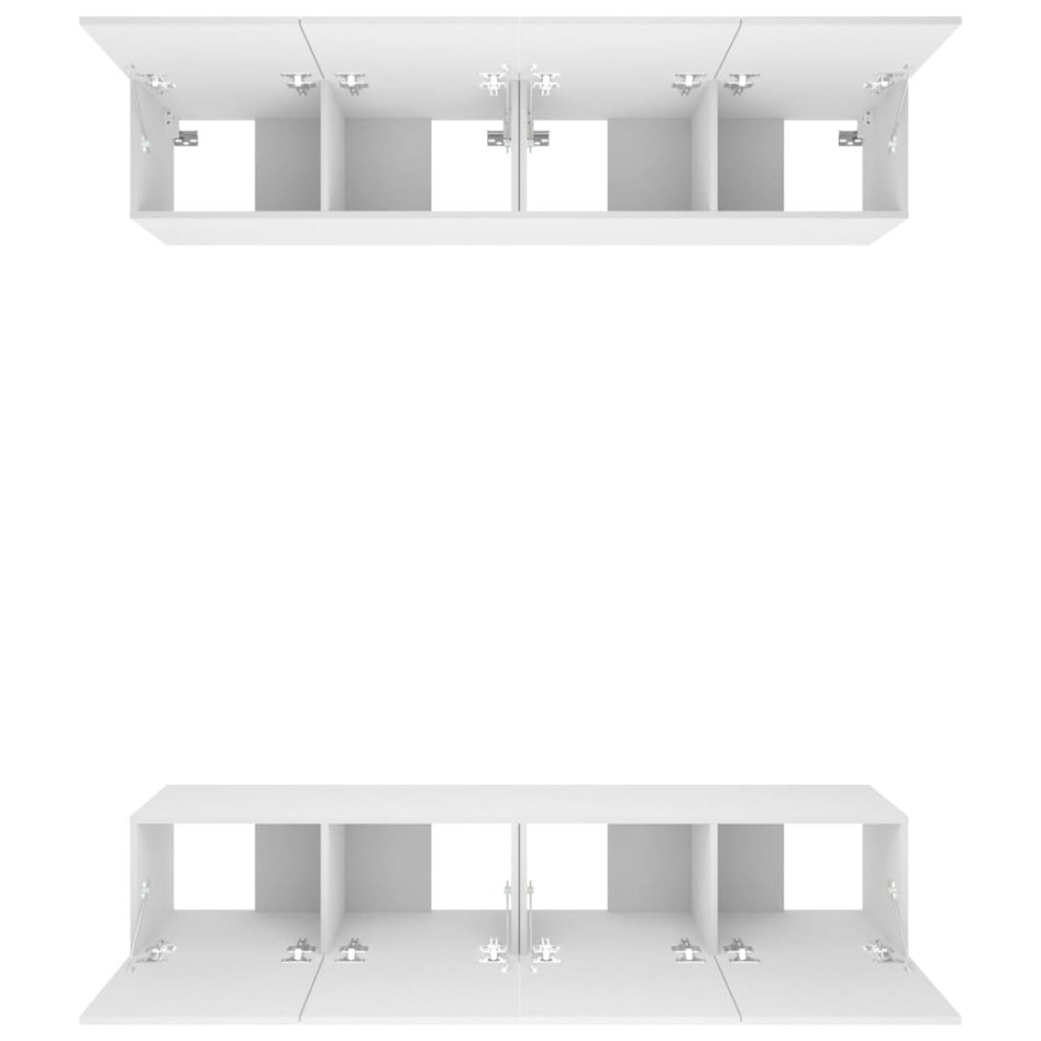 Muebles para TV 4 uds madera contrachapada blanco 80x30x30