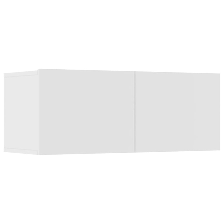 Muebles para TV 4 uds madera contrachapada blanco 80x30x30
