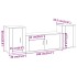 Set de muebles de TV 3 piezas madera contrachapada