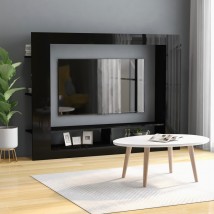 Mueble para TV de aglomerado negro brillante