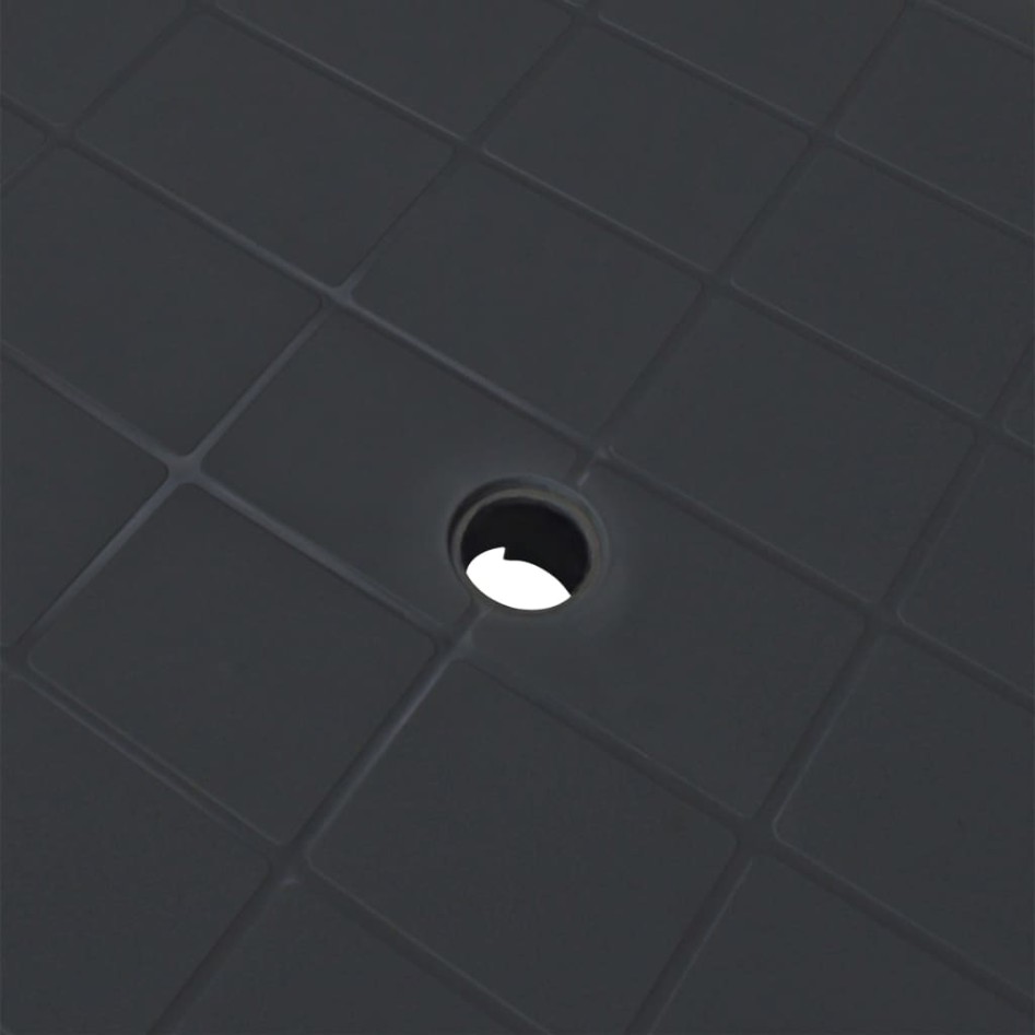 Set de mesa y sillas de jardín 3 piezas plástico gris