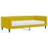 Sofá cama con colchón terciopelo amarillo 90x200