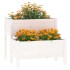 Jardinera madera maciza de pino blanco 84,5x84x75