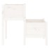 Jardinera madera maciza de pino blanco 84,5x84x75