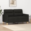 Sofá de 2 plazas de tela negro 120 cm