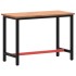 Banco de trabajo madera maciza de haya y metal 115x55x81,5