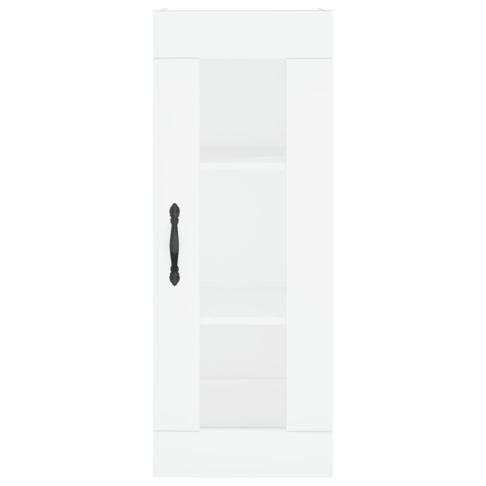 Aparador alto madera contrachapada blanco 34,5x34x180